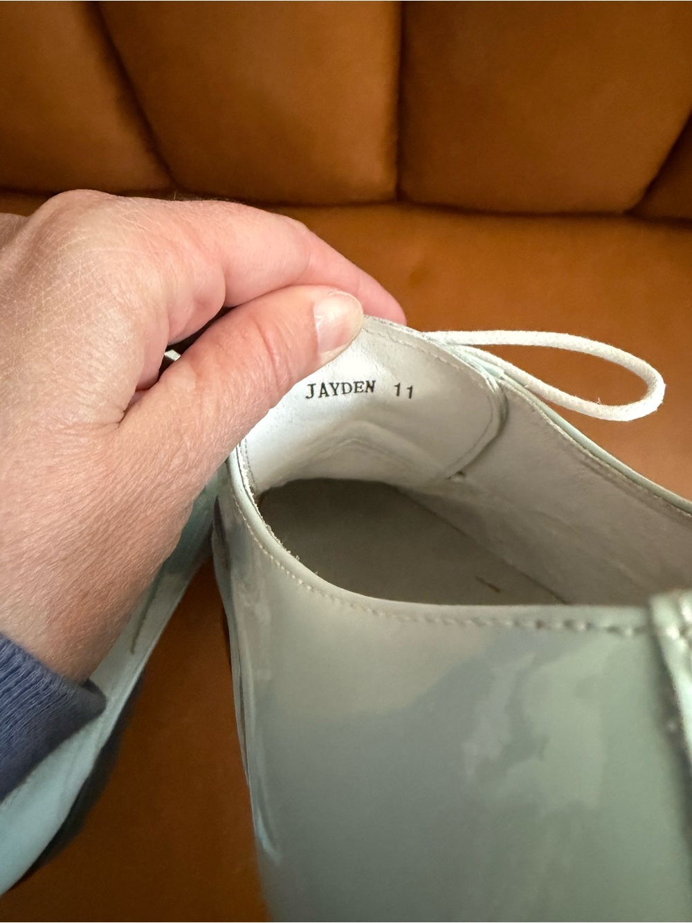 Marc Nolano Mint Patent Leather Derby Oxfords - Picture 8 of 9